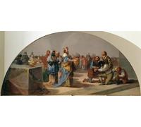 IPLUPJDY Peinture Poster Abstraite Tableau Mural Peinture sur Toile la parabole des invités au mariage du fils du roi de Francisco de Goya Pour les Décorations pour la Maison 60x90cm