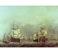 IPLUPJDY Peinture Poster Abstraite Tableau Mural Peinture sur Toile la Reddition du Royal Rd June par Willem Van De Velde Art Mural en Toile Pour les Décorations pour la Maison 60x90cm