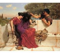 IPLUPJDY Peinture Poster Abstraite Tableau Mural Peinture sur Toile la vieille vieille histoire de John William Godward Art Mural en Toile Pour les Décorations pour la Maison 60x90cm