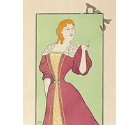 IPLUPJDY Peinture Poster Abstraite Tableau Mural Peinture sur Toile L'actrice Marie Louise Marsy dans le rôle d'Elmira dans Tartuffe de Leonetto Cappiello Pour les Décorations pour la Maison 60x90cm