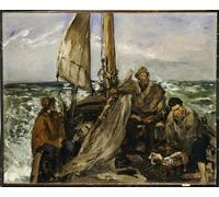 IPLUPJDY Peinture Poster Abstraite Tableau Mural Peinture sur Toile les Ouvriers de d'Edouard Manet Art Mural en Toile Pour les Décorations pour la Maison 60x90cm