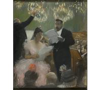 IPLUPJDY Peinture Poster Abstraite Tableau Mural Peinture sur Toile l'Orchestre de Jean Louis Forain Art Mural en Toile Pour les Décorations pour la Maison 60x90cm