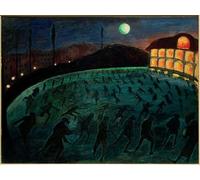 IPLUPJDY Peinture Poster Abstraite Tableau Mural Peinture sur Toile Patineur par Marianne Von Werefkin Art Mural en Toile Pour les Décorations pour la Maison 60x90cm
