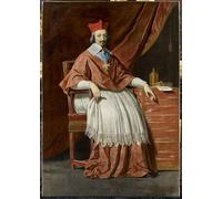 IPLUPJDY Peinture Poster Abstraite Tableau Mural Peinture sur Toile Portrait of Jean Du Plessis De Richelieu by Philippe De Champaigne Art Mural en Toile Pour les Décorations pour la Maison 60x90cm