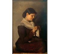 IPLUPJDY Peinture Poster Abstraite Tableau Mural Peinture sur Toile Portrait Vera Repin par Marianne Von Werefkin Art Mural en Toile Pour les Décorations pour la Maison 60x90cm