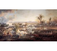 IPLUPJDY Peinture Poster Art Mural en Toile Impression Tableaux Campagne d'Egypte la Bataille des Pyramides Juillet par Louis Lejeune Peinture Affiche Pour la Décoration Murale 60x90cm