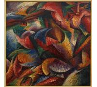 IPLUPJDY Peinture Poster Art Mural en Toile Impression Tableaux Dynamisme d'un corps humain par Umberto Boccioni Peinture Affiche Pour la Décoration Murale 60x90cm