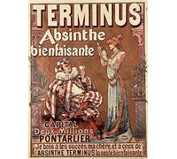IPLUPJDY Peinture Poster Art Mural en Toile Impression Tableaux Embellir l'absinthe Terminus par Francisco Tamagno Tableaux Moderne Pour la Décoration Murale 60x90cm