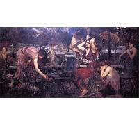 IPLUPJDY Peinture Poster Art Mural en Toile Impression Tableaux Esquisse pour la flore et les zéphyrs par John William Waterhouse Peinture Affiche Pour la Décoration Murale 60x90cm