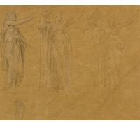 IPLUPJDY Peinture Poster Art Mural en Toile Impression Tableaux Études de figures pour le discours du jubilé de la Royal Academy par Lord Frederick Leighton Pour la Décoration Murale 60x90cm