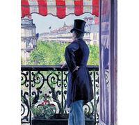 IPLUPJDY Peinture Poster Art Mural en Toile Impression Tableaux Homme au balcon Boulevard Haussmann de Gustave Caillebotte Tableaux Moderne Pour la Décoration Murale 60x90cm