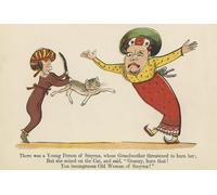 IPLUPJDY Peinture Poster Art Mural en Toile Impression Tableaux Il y avait une jeune personne Smyrna dont la grand-mère menaçait de la brûler par Edward Leaars Pour la Décoration Murale 60x90cm
