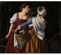 IPLUPJDY Peinture Poster Art Mural en Toile Impression Tableaux Judith et sa servante avec la tête d'Holopherne d'Orazio Gentileschi Peinture Affiche Pour la Décoration Murale 60x90cm