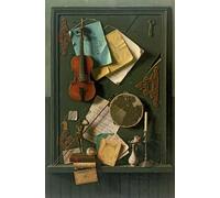 IPLUPJDY Peinture Poster Art Mural en Toile Impression Tableaux la vieille porte de placard de William Michael Harnett Peinture Affiche Pour la Décoration Murale 60x90cm