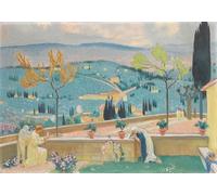 IPLUPJDY Peinture Poster Art Mural en Toile Impression Tableaux l'Annonciation à Fiesole de Maurice Denis Peinture Affiche Pour la Décoration Murale 60x90cm