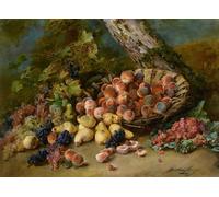 IPLUPJDY Peinture Poster Art Mural en Toile Impression Tableaux Nature mortefruits de Madeleine Jeanne Lemaire Peinture Affiche Pour la Décoration Murale 60x90cm