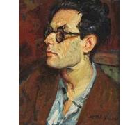 IPLUPJDY Peinture Poster Art Mural en Toile Impression Tableaux Portrait d'Aldous Huxley par Jacques Emile Blanche Tableaux Moderne Pour la Décoration Murale 60x90cm