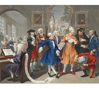 IPLUPJDY Peinture Poster Art Mural en Toile Impression Tableaux The Rake's Levee Plate Ii From a Rake's Progress par William Hogarth Peinture Affiche Pour la Décoration Murale 60x90cm