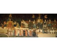 IPLUPJDY Peinture Poster Tableaux Moderne Image Abstraites Allégorie du bon gouvernement par Ambrogio Lorenzetti Art Poster Mural Pour la Décoration Murale 60x90cm