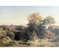 IPLUPJDY Peinture Poster Tableaux Moderne Image Abstraites dans Alban Hillsese d'Arnold Böcklin Art Poster Mural Pour la Décoration Murale 60x90cm