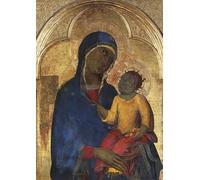 IPLUPJDY Peinture Poster Tableaux Moderne Image Abstraites Détail de la dame et de l'enfant du retable de San Domenico par Simone Maritini Art Poster Mural Pour la Décoration Murale 60x90cm