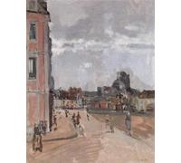 IPLUPJDY Peinture Poster Tableaux Moderne Image Abstraites Dieppe regardant vers St Jacques de Walter Richard Sickert Art Poster Mural Pour la Décoration Murale 60x90cm