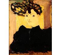 IPLUPJDY Peinture Poster Tableaux Moderne Image Abstraites Femme au chapeau vert par Edouard Vuillard Art Poster Mural Pour la Décoration Murale 60x90cm