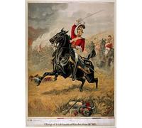 IPLUPJDY Peinture Poster Tableaux Moderne Image Abstraites la charge des St Life Guards à Waterloo par Henry A. Payne Art Poster Mural Pour la Décoration Murale 60x90cm