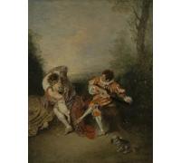 IPLUPJDY Peinture Poster Tableaux Moderne Image Abstraites la Surprise de Jean Antoine Watteau Art Poster Mural Pour la Décoration Murale 60x90cm