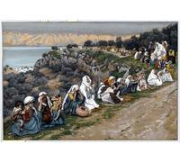 IPLUPJDY Peinture Poster Tableaux Moderne Image Abstraites les malades attendant le passage de Jésus de Jacques Art Poster Mural Pour la Décoration Murale 60x90cm