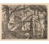 IPLUPJDY Peinture Poster Tableaux Moderne Image Abstraites les Prisons Une Perspective De Colonnades Avec Escalier En Zig Zag de Battista Piranesi Art Poster Mural Pour la Décoration Murale 60x90cm