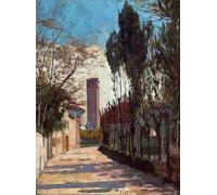 IPLUPJDY Peinture Poster Tableaux Moderne Image Abstraites Mestre près de Venise par William Longsdail Art Poster Mural Pour la Décoration Murale 60x90cm