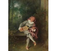IPLUPJDY Peinture Poster Tableaux Moderne Image Abstraites Mezzetin de Jean Antoine Watteau Art Poster Mural Pour la Décoration Murale 60x90cm