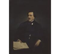 IPLUPJDY Peinture Poster Tableaux Moderne Image Abstraites Portrait du compositeur Gioachino Antonio Rossini par Francesco Hayez Art Poster Mural Pour la Décoration Murale 60x90cm