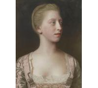 IPLUPJDY Peinture Poster Tableaux Moderne Image Abstraites Portrait of Augusta of Great Britain by Jean Étienne Liotard Art Poster Mural Pour la Décoration Murale 60x90cm
