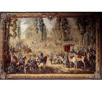 IPLUPJDY Peinture Poster Tableaux Moderne Image Abstraites Tenture représentant les chasses de Louis XVI du Puits du Roi en forêt de Compiègne par Jean Baptiste Oudry Pour la Décoration Murale 60x90cm