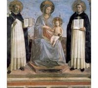 IPLUPJDY Peinture Poster Tableaux Moderne Image Abstraites Vierge à l'Enfant avec saint Antoine de Padoue et saint d'Aquin de Fra Angelico Art Poster Mural Pour la Décoration Murale 60x90cm