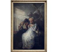 IPLUPJDY Portrait Tableaux Tableaux Moderne Peinture sur Toile Le Temps dit Les Vieilles de Francisco De Goya Art Poster Mural Pour la Décoration Murale 60x90cm