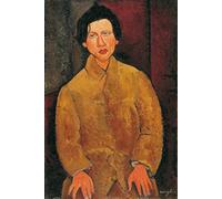 IPLUPJDY Portrait Tableaux Tableaux Moderne Peinture sur Toile Portrait de Chaïm Soutine par Amedeo Modigliani Art Poster Mural Pour la Décoration Murale 60x90cm