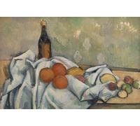 IPLUPJDY Tableaux Célèbres Impressions d'Art Image sur Toile Bouteille et fruits de Paul Cézanne Tableaux en Toile Pour les Décorations pour la Maison 60x90cm
