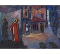 IPLUPJDY Tableaux Célèbres Impressions d'Art Image sur Toile Dans la nuit de Marianne Von Werefkin Tableaux en Toile Pour les Décorations pour la Maison 60x90cm