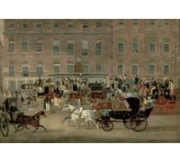 IPLUPJDY Tableaux Célèbres Impressions d'Art Image sur Toile Hatchetts le White animal Cellar Piccadilly le Devsnport Mail et une calèche par Pollard Pour les Décorations pour la Maison 60x90cm