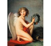 IPLUPJDY Tableaux Célèbres Impressions d'Art Image sur Toile Henryk Lubomirskias Genius of Fame by Louise Élisabeth Vigée Le Brun Tableaux en Toile Pour les Décorations pour la Maison 60x90cm