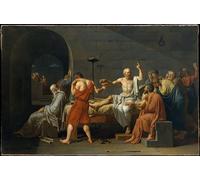 IPLUPJDY Tableaux Célèbres Impressions d'Art Image sur Toile la mort de Socrate de Jacques Louis David Tableaux en Toile Pour les Décorations pour la Maison 60x90cm