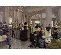 IPLUPJDY Tableaux Célèbres Impressions d'Art Image sur Toile La Pâtisserie Gloppe Champs Elysées Paris par Jean Beraud Tableaux en Toile Pour les Décorations pour la Maison 60x90cm