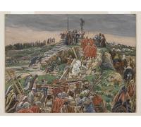 IPLUPJDY Tableaux Célèbres Impressions d'Art Image sur Toile la procession s'approchant du calvaire de Jacques Tableaux en Toile Pour les Décorations pour la Maison 60x90cm