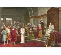 IPLUPJDY Tableaux Célèbres Impressions d'Art Image sur Toile Le Christ devant Pilate de Mihály Munkácsy Tableaux en Toile Pour les Décorations pour la Maison 60x90cm
