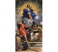 IPLUPJDY Tableaux Célèbres Impressions d'Art Image sur Toile l'Immaculée Conception de saint Jean et saint Augustin par Carlo Maratta ou Maratti Pour les Décorations pour la Maison 60x90cm