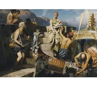 IPLUPJDY Tableaux Célèbres Impressions d'Art Image sur Toile Mendiant naufragé par Henryk Siemiradzki Tableaux en Toile Pour les Décorations pour la Maison 60x90cm