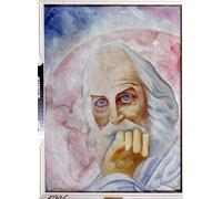 IPLUPJDY Tableaux Célèbres Impressions d'Art Image sur Toile Portrait De L'ecrivain Americain Walt Whitman par Boris Dmitrievich Grigoriev Tableaux en Toile Pour les Décorations pour la Maison 60x90cm